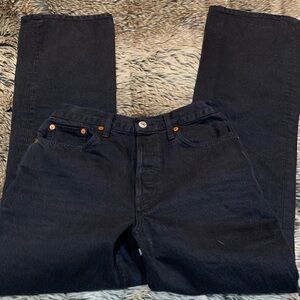 RE/DONE Originals 70s Bootcut in Jet Black Size 26